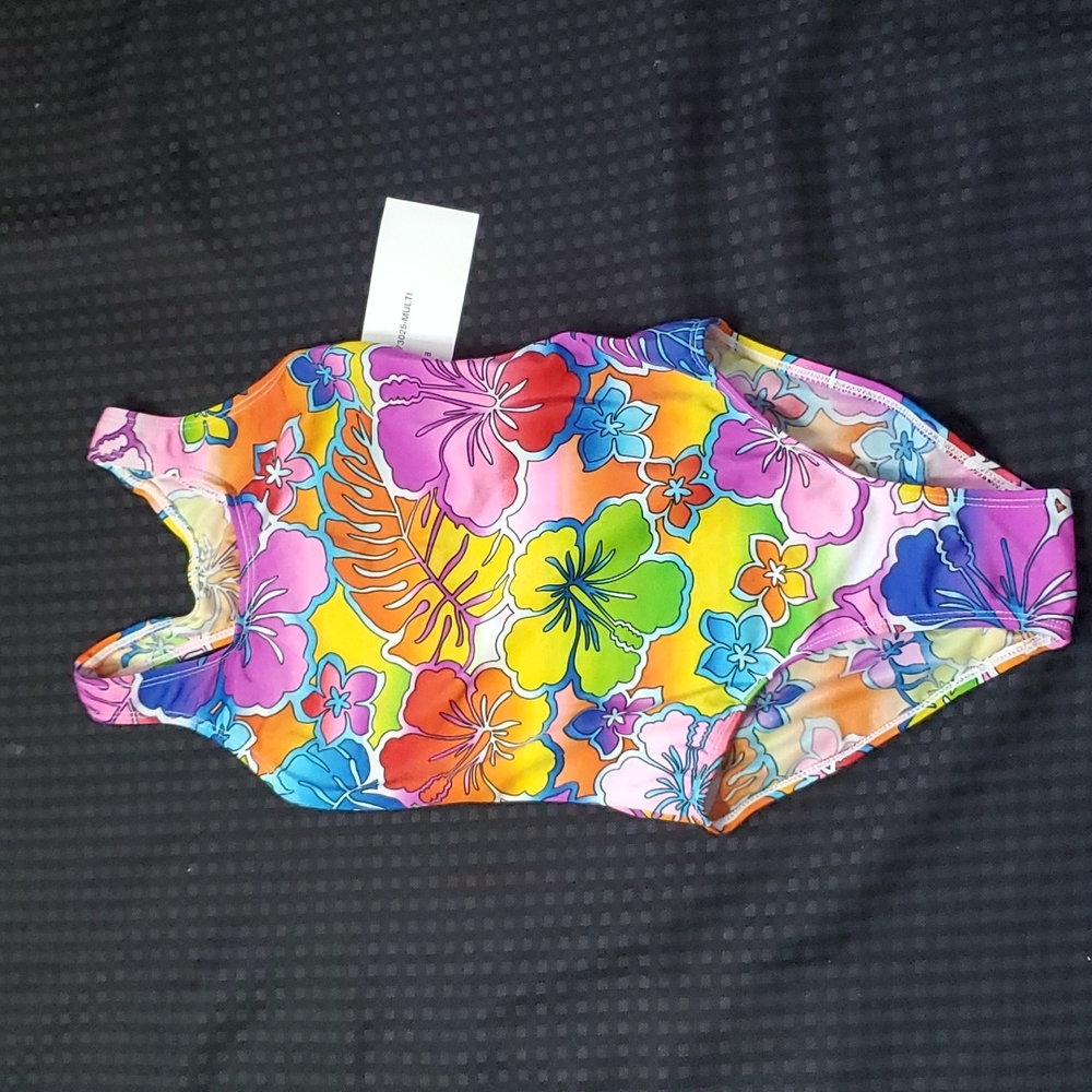 St. Tropez, floral, swimsuit, one piece, size 8